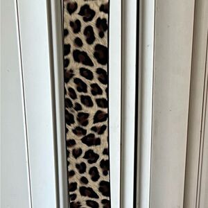 Leopard-Print Velvet Belt For Women (43 Inches